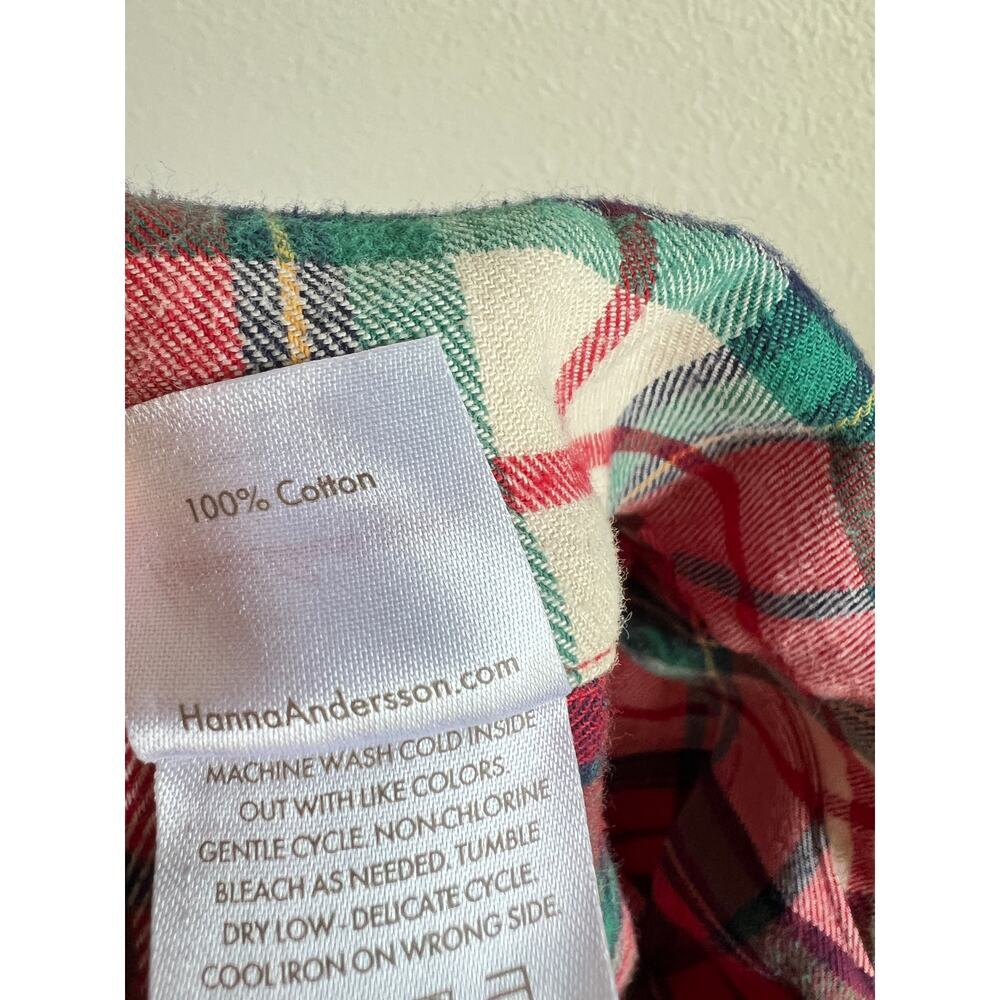 Hanna Andersson Holiday Flannel Red Plaid Nightgown Women's Small Pajamas - Picture 8 of 8